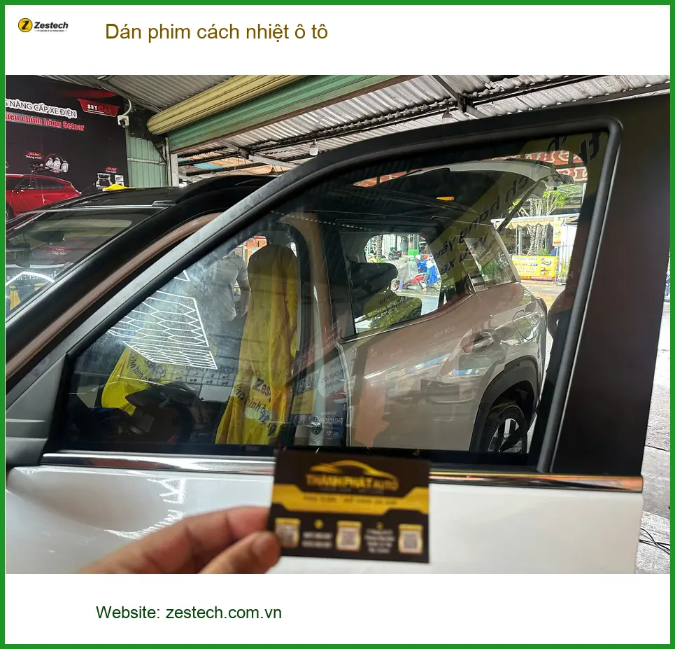 Chị Vân dán phim cách nhiệt ô tô Hyundai Santa Fe ở Gò Vấp chống nóng tốt ảnh thực tế 2