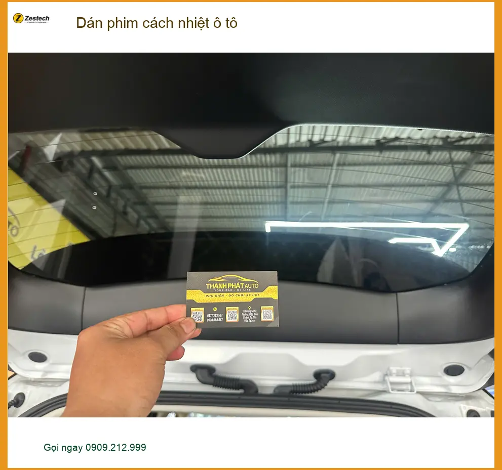 Chị Vân dán phim cách nhiệt ô tô Hyundai Santa Fe ở Gò Vấp chống nóng tốt ảnh thực tế 3