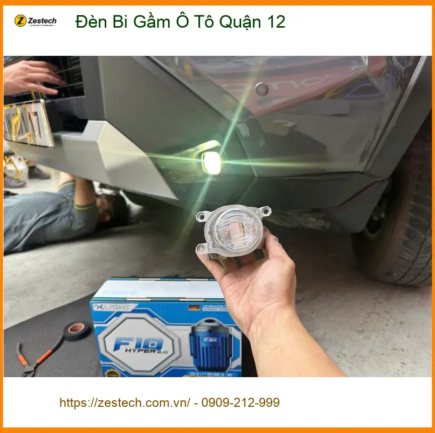 Bác Tấn độ đèn bi gầm cho Toyota Cross đi đêm an tâm hơn ở Quận 12