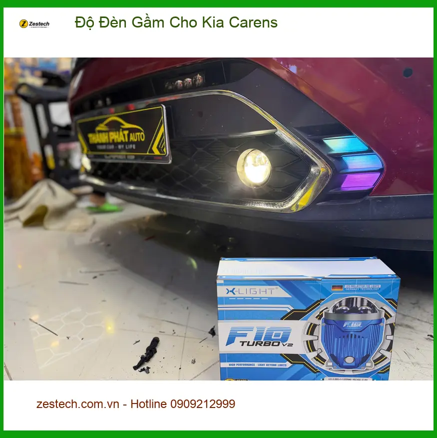 Chị Thư độ đèn gầm cho Kia Carens vì đèn zin kém sáng tại Quận 9 ảnh thực tế 2