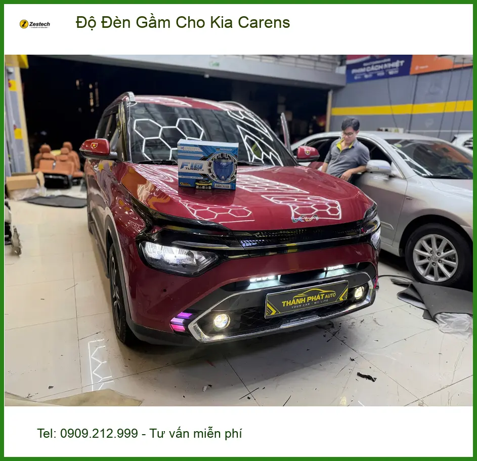 Chị Thư độ đèn gầm cho Kia Carens vì đèn zin kém sáng tại Quận 9 ảnh thực tế 3