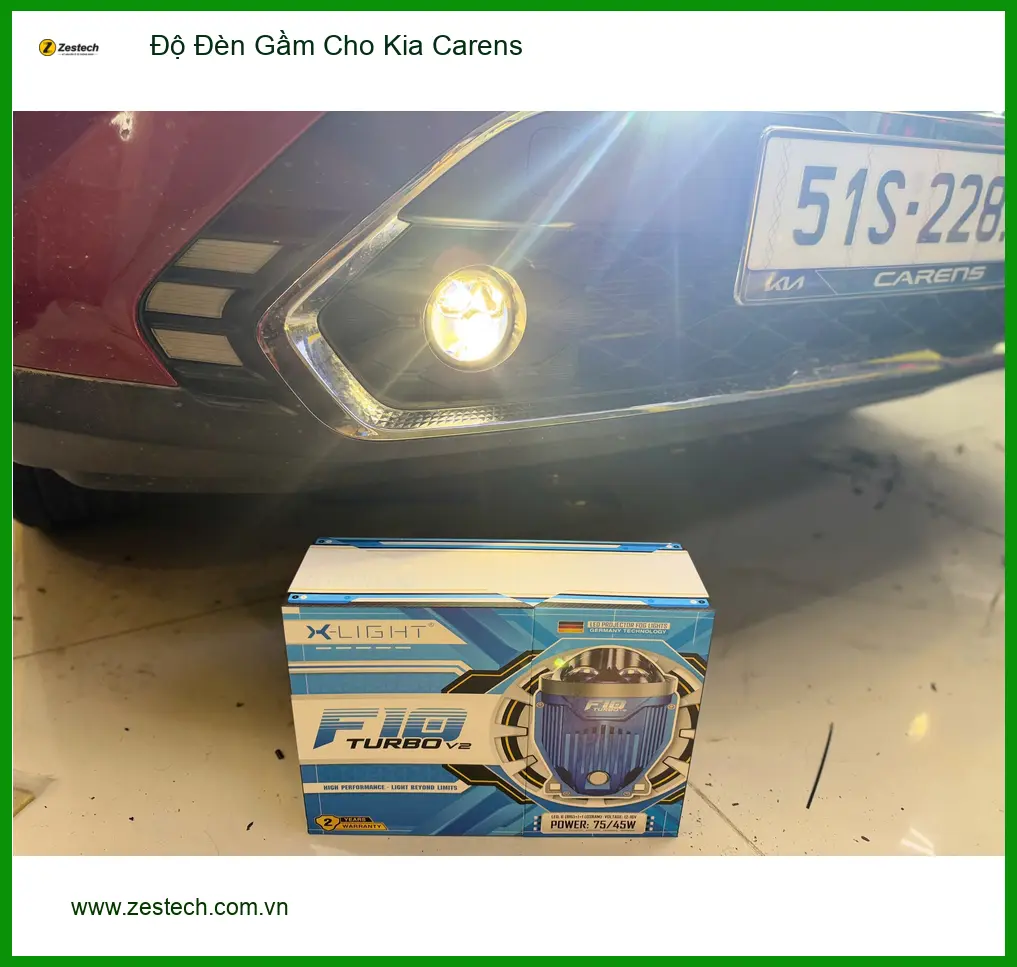 Chị Thư độ đèn gầm cho Kia Carens vì đèn zin kém sáng tại Quận 9 ảnh thực tế 5