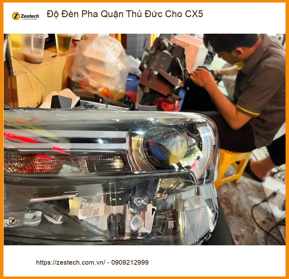 Anh Minh độ đèn pha cho Mazda CX5 ở Quận Thủ Đức để đi đêm an toàn hơn