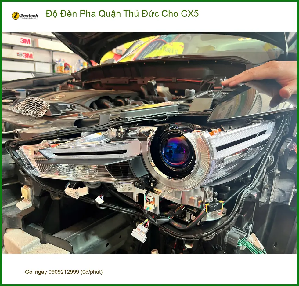 Anh Minh độ đèn pha cho Mazda CX5 ở Quận Thủ Đức để đi đêm an toàn hơn ảnh thực tế 4