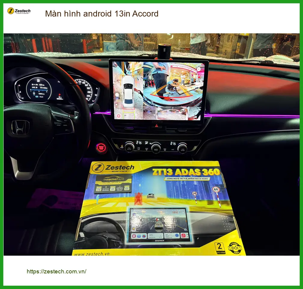 Chị Thảo lắp màn hình android 13in Accord tại Quận 1 để nâng tầm tiện ích ảnh thực tế 2