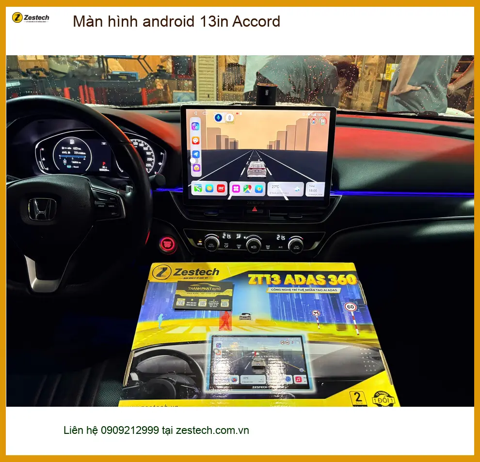 Chị Thảo lắp màn hình android 13in Accord tại Quận 1 để nâng tầm tiện ích ảnh thực tế 3