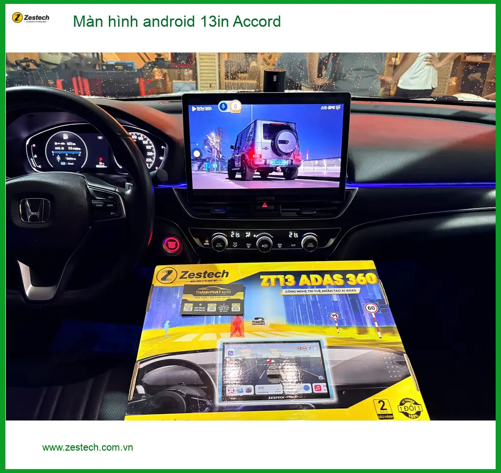 Chị Thảo lắp màn hình android 13in Accord tại Quận 1 để nâng tầm tiện ích ảnh thực tế 5