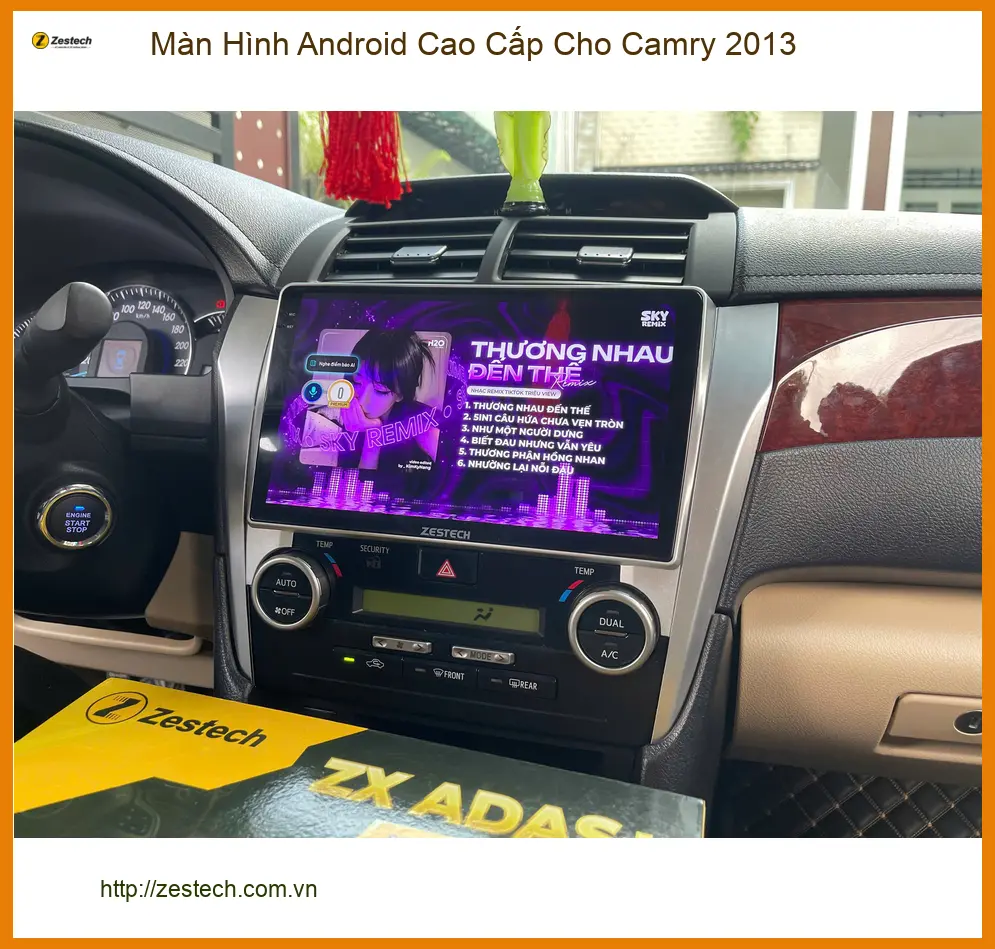 Anh Tấn nâng cấp Màn Hình Android Cao Cấp cho Camry 2013 tại Quận 9 để tiện đi lại ảnh thực tế 5