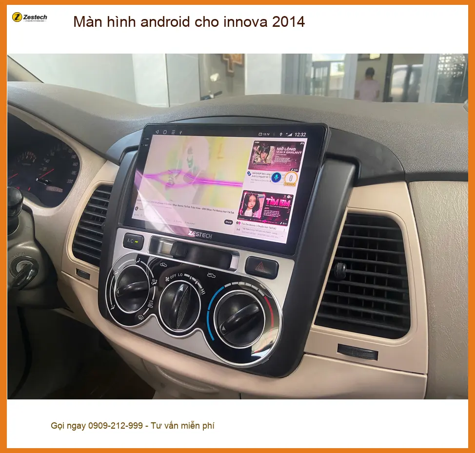Anh Hưng lắp màn hình Android cho Innova 2014 tại Quận Tân Phú tiện nghi hơn ảnh thực tế 4
