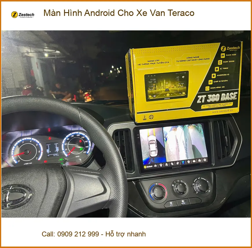 Anh Tùng nâng cấp Màn Hình Android cho Xe Van Teraco tại Quận Thủ Đức để tối ưu hóa công việc