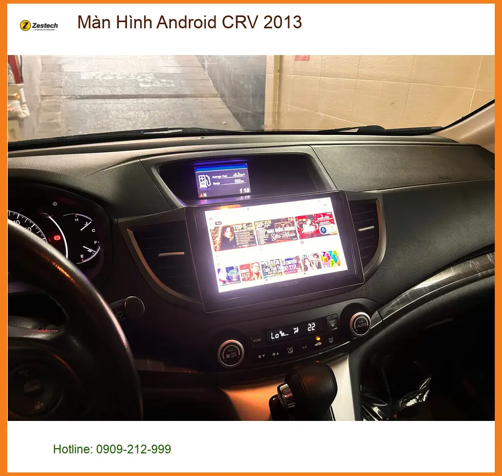 Chú An lắp Màn Hình Android CRV 2013 tại Quận 12 để tiện định vị đường đi