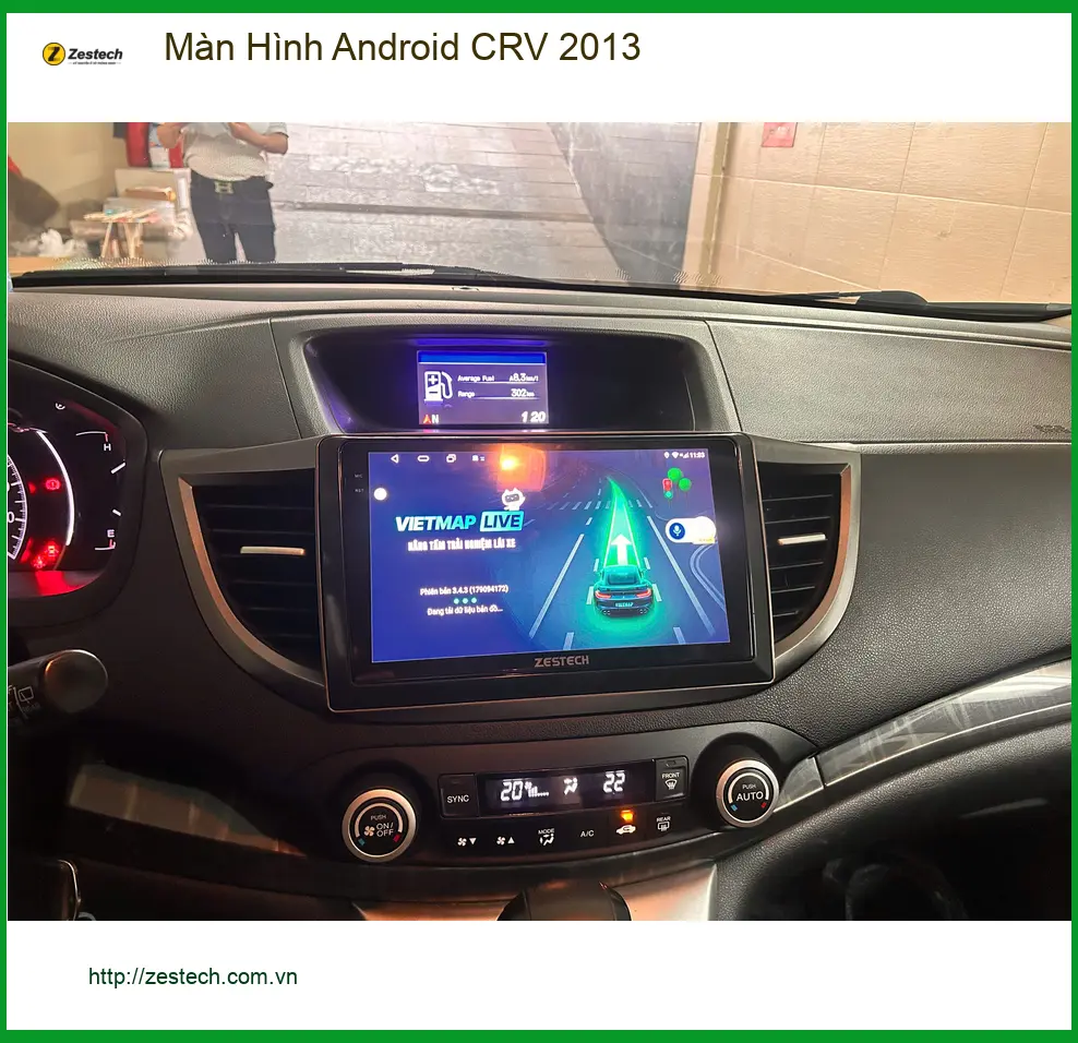 Chú An lắp Màn Hình Android CRV 2013 tại Quận 12 để tiện định vị đường đi ảnh thực tế 4