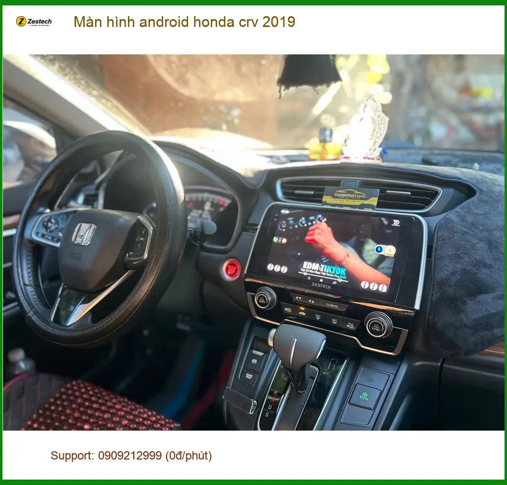 Chị Phượng nâng cấp màn hình Android cho Honda CRV 2019 tại Quận 5 vì màn zin quá chậm