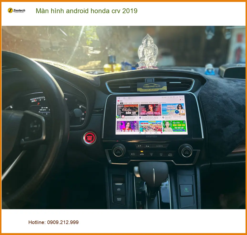Chị Phượng nâng cấp màn hình Android cho Honda CRV 2019 tại Quận 5 vì màn zin quá chậm ảnh thực tế 2