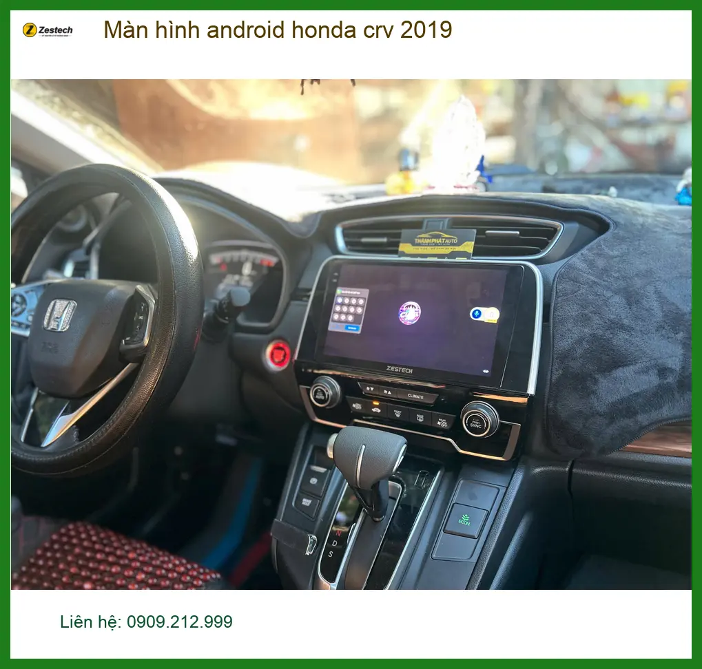 Chị Phượng nâng cấp màn hình Android cho Honda CRV 2019 tại Quận 5 vì màn zin quá chậm ảnh thực tế 4