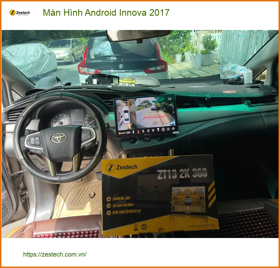 Chú Bình Minh lắp Màn Hình Android Innova 2017 ở Quận 9 vì màn zin quá nhỏ, hay bị lạc đường