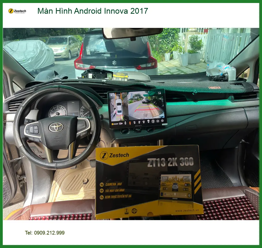 Chú Bình Minh lắp Màn Hình Android Innova 2017 ở Quận 9 vì màn zin quá nhỏ, hay bị lạc đường ảnh thực tế 2