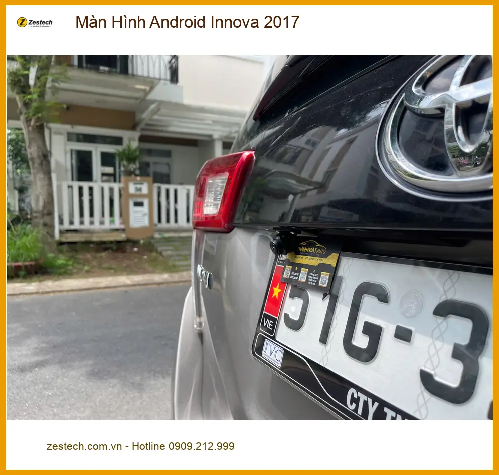Chú Bình Minh lắp Màn Hình Android Innova 2017 ở Quận 9 vì màn zin quá nhỏ, hay bị lạc đường ảnh thực tế 3