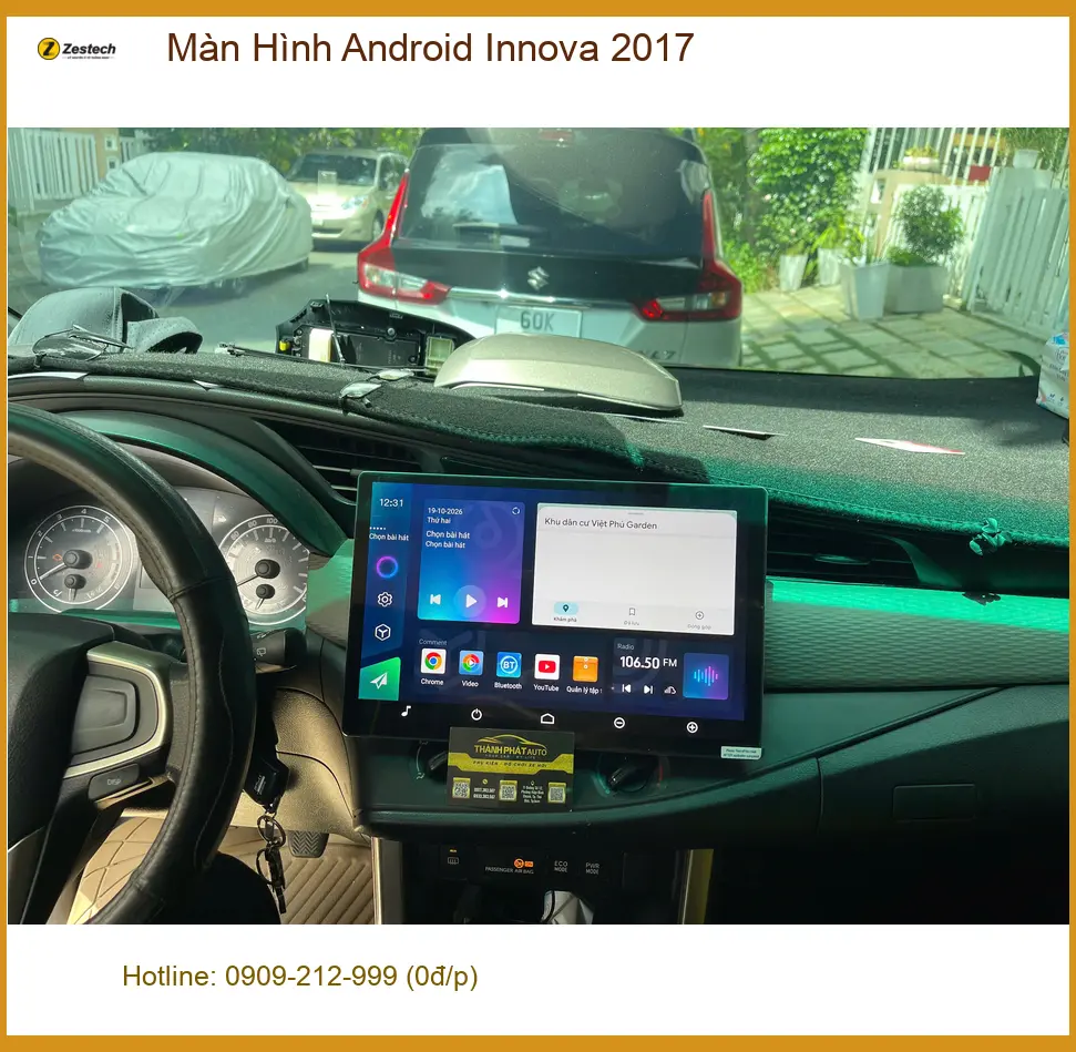 Chú Bình Minh lắp Màn Hình Android Innova 2017 ở Quận 9 vì màn zin quá nhỏ, hay bị lạc đường ảnh thực tế 4