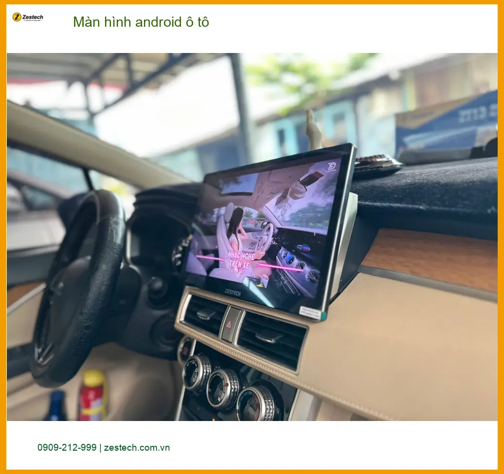 Anh Tấn lắp màn hình Android ô tô cho Hyundai Accent tại Quận Gò Vấp vì màn hình zin quá đơn điệu ảnh thực tế 3