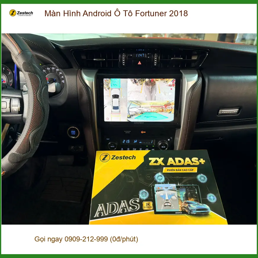 Anh Khải lắp màn hình Android ô tô Fortuner 2018 tại Quận Thủ Đức ảnh thực tế 2