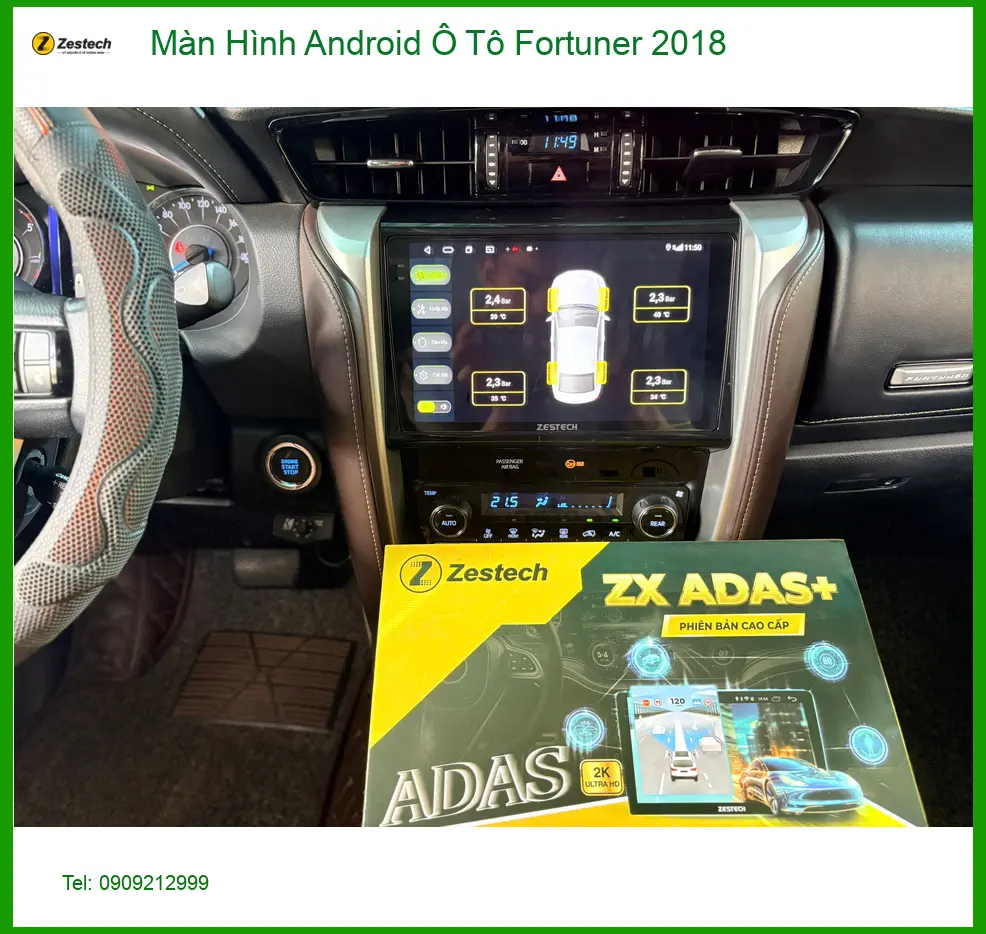 Anh Khải lắp màn hình Android ô tô Fortuner 2018 tại Quận Thủ Đức ảnh thực tế 3