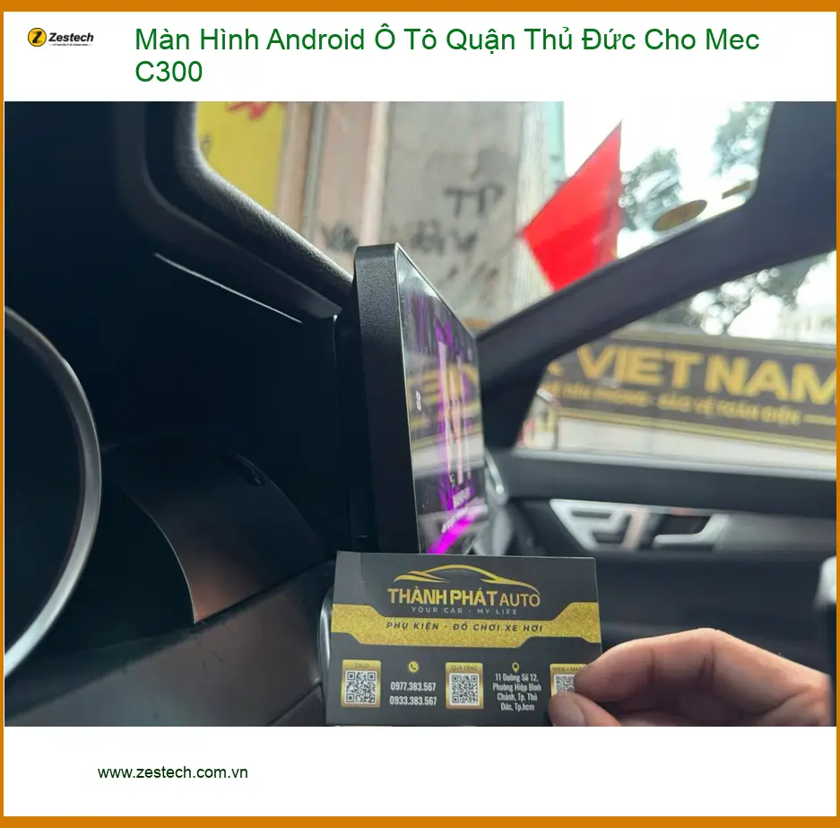 Chị Hằng thay màn hình Android cho Mec C300 ở Quận Thủ Đức để nâng cấp xe ảnh thực tế 3