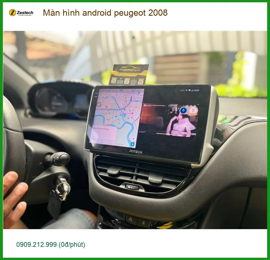 Anh Khôi lắp màn hình Android Peugeot 2008 tại Quận Tân Phú tiện nghi