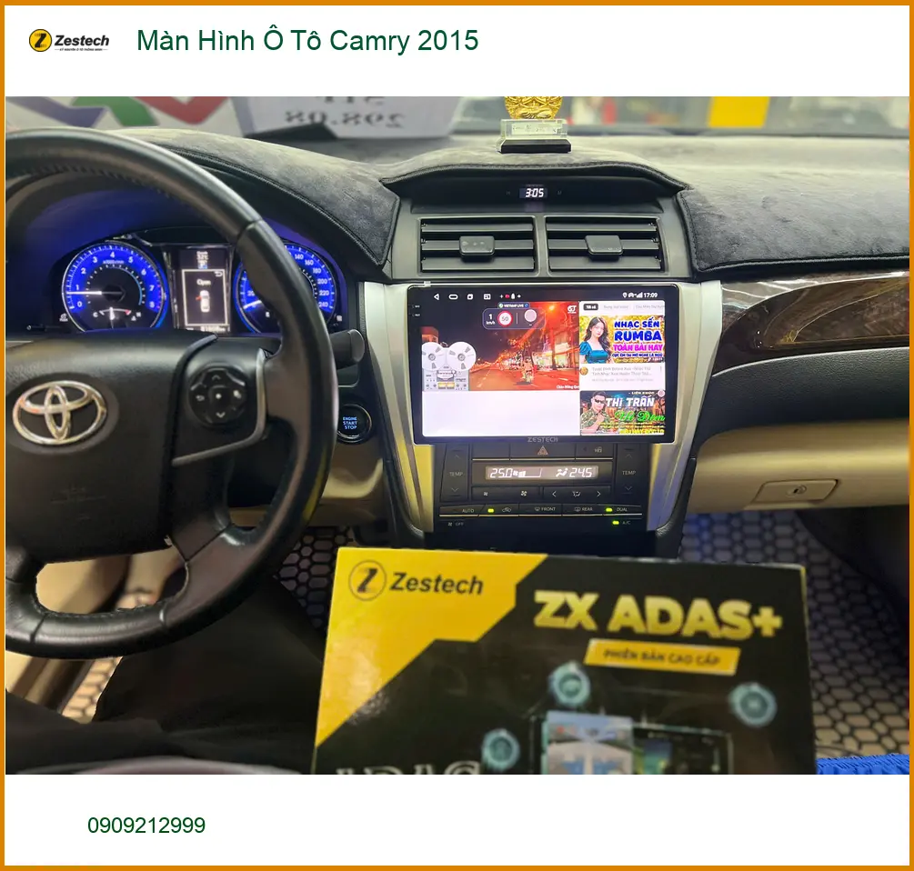 Chú Minh lắp Màn Hình Ô Tô Camry 2015 Quận 9 tận hưởng công nghệ mới ảnh thực tế 4