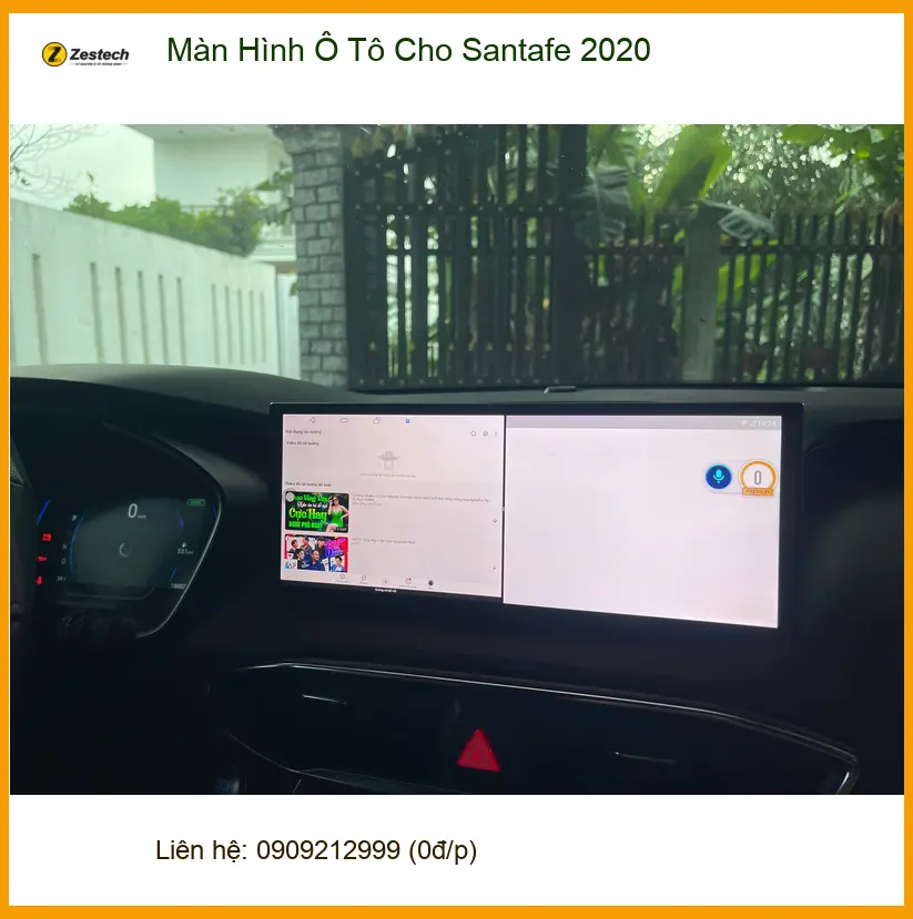 Anh Tùng lắp Màn Hình Ô Tô Santafe 2020 ở Quận 12 xem Youtube, bản đồ ảnh thực tế 4