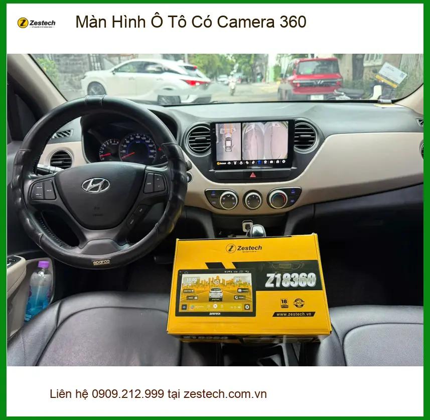 Chị Thảo lắp Màn Hình Ô Tô Có Camera 360 cho Hyundai Kona ở Thủ Đức ảnh thực tế 3