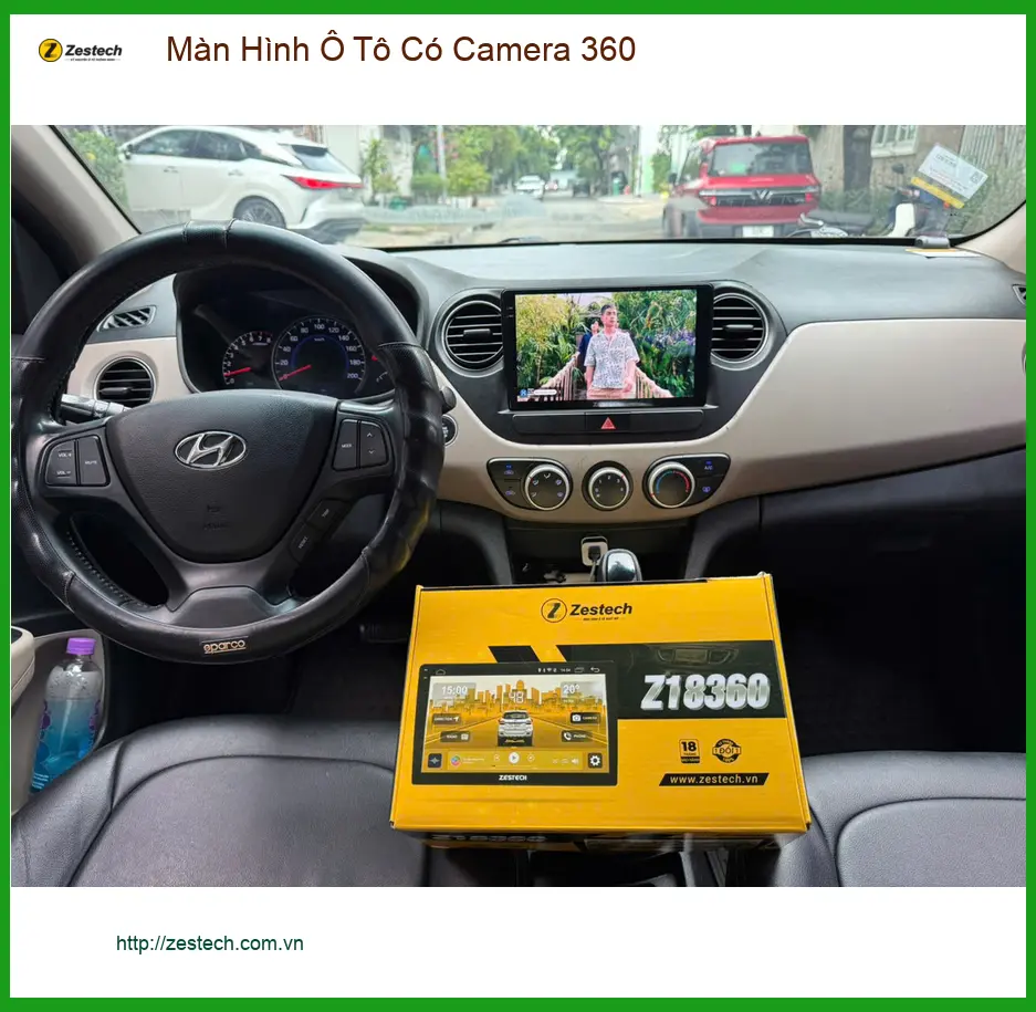 Chị Thảo lắp Màn Hình Ô Tô Có Camera 360 cho Hyundai Kona ở Thủ Đức ảnh thực tế 4