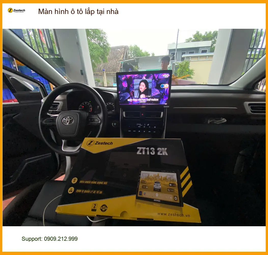 Anh Khang lắp màn hình ô tô tại nhà cho Hyundai Accent Bình Chánh ảnh thực tế 2