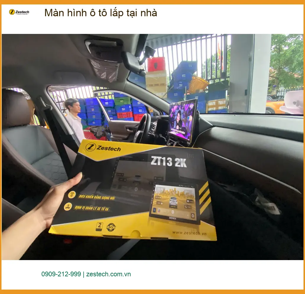 Anh Khang lắp màn hình ô tô tại nhà cho Hyundai Accent Bình Chánh ảnh thực tế 4