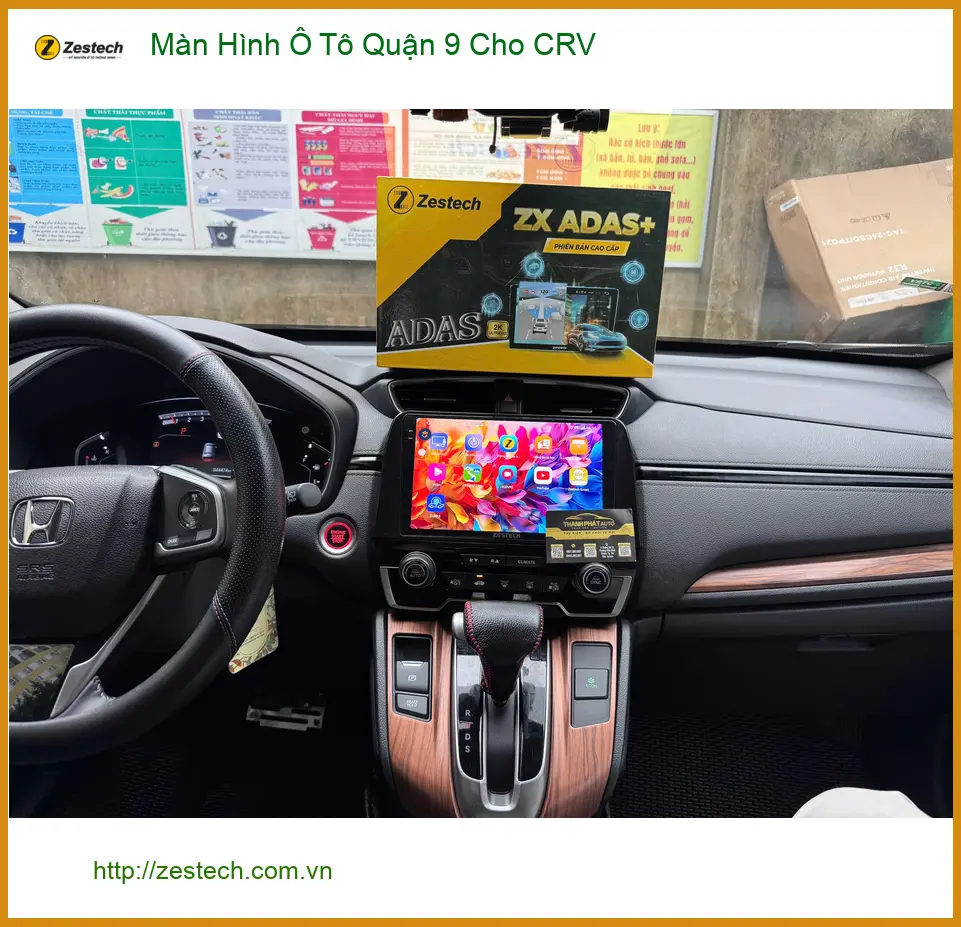 Chị Thanh lắp Màn Hình Ô Tô cho CRV tại Quận 9 để tiện xem bản đồ và giải trí ảnh thực tế 2