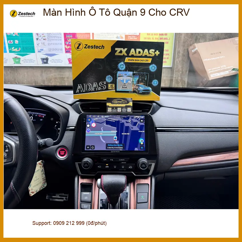 Chị Thanh lắp Màn Hình Ô Tô cho CRV tại Quận 9 để tiện xem bản đồ và giải trí ảnh thực tế 3