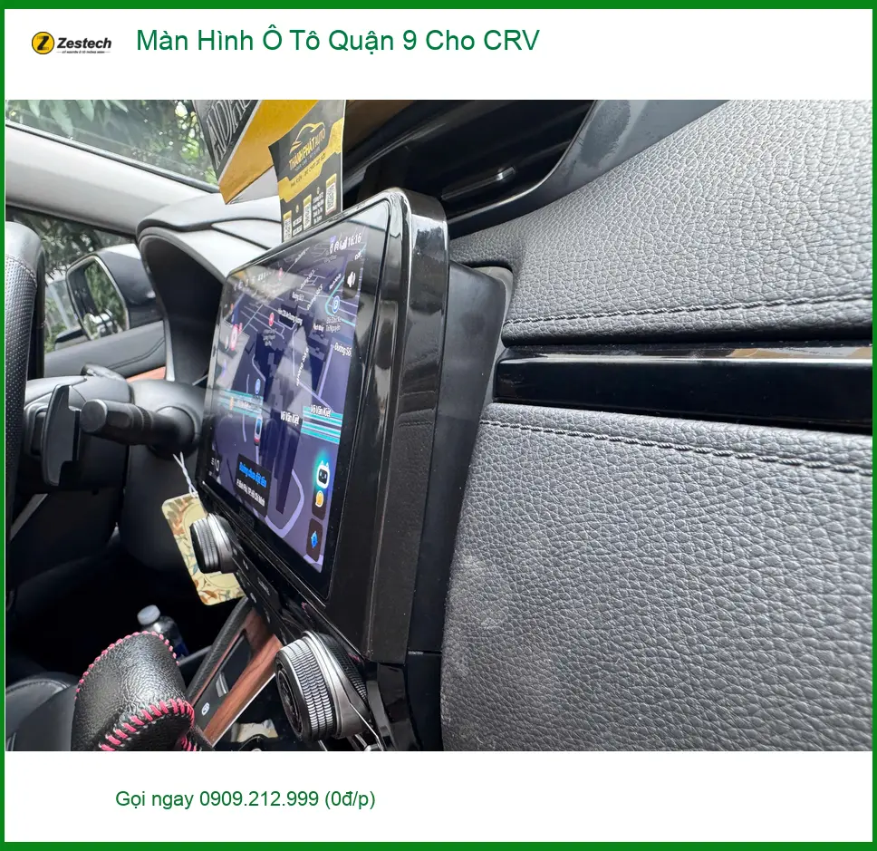 Chị Thanh lắp Màn Hình Ô Tô cho CRV tại Quận 9 để tiện xem bản đồ và giải trí ảnh thực tế 4