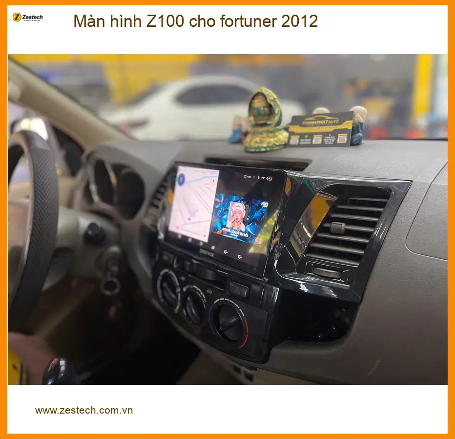 Anh Khải lắp Màn hình Z100 cho Fortuner 2012 tại Quận Phú Nhuận