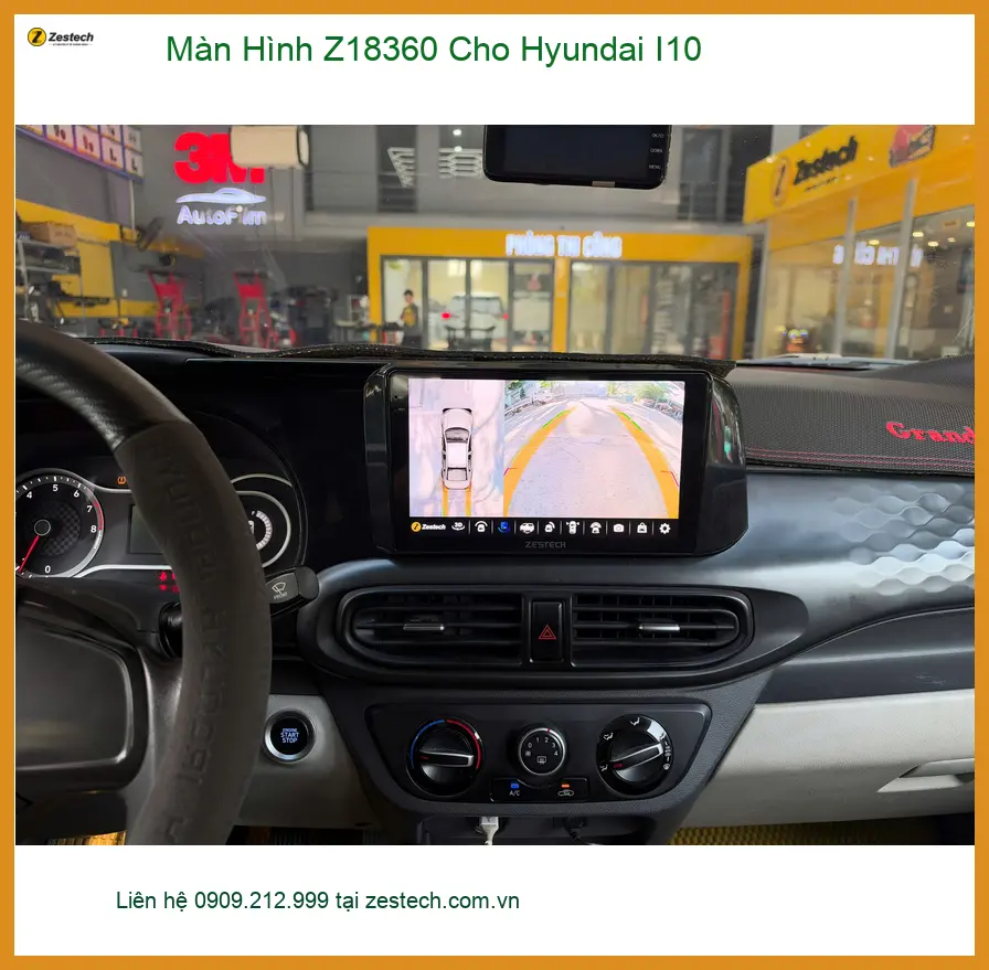 Anh Trung lắp Màn Hình Z18360 cho Hyundai I10 tại Quận 9