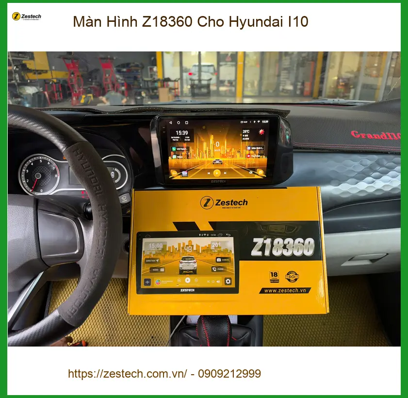 Anh Trung lắp Màn Hình Z18360 cho Hyundai I10 tại Quận 9 ảnh thực tế 4