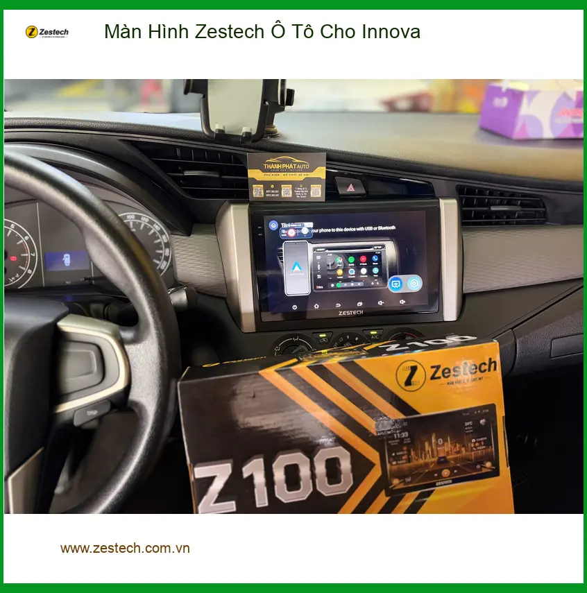 Chú Phát lắp Màn Hình Zestech Ô Tô Cho Innova tại Quận 9 để xem bản đồ tốt hơn ảnh thực tế 2