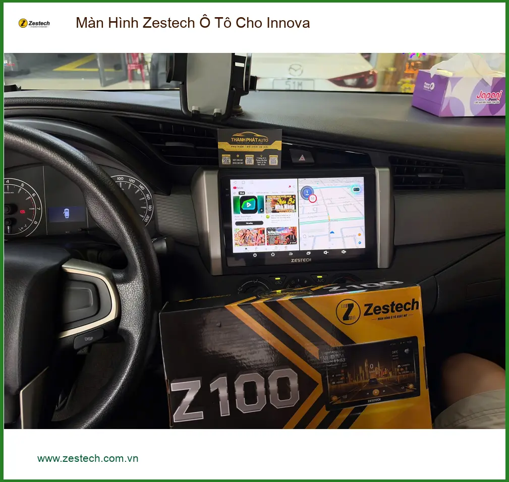 Chú Phát lắp Màn Hình Zestech Ô Tô Cho Innova tại Quận 9 để xem bản đồ tốt hơn ảnh thực tế 3