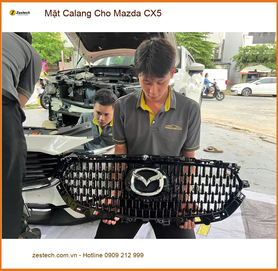 Chị Thảo độ Mặt Calang cho Mazda CX5 tại Thủ Đức để xe trông hiện đại hơn ảnh thực tế 2