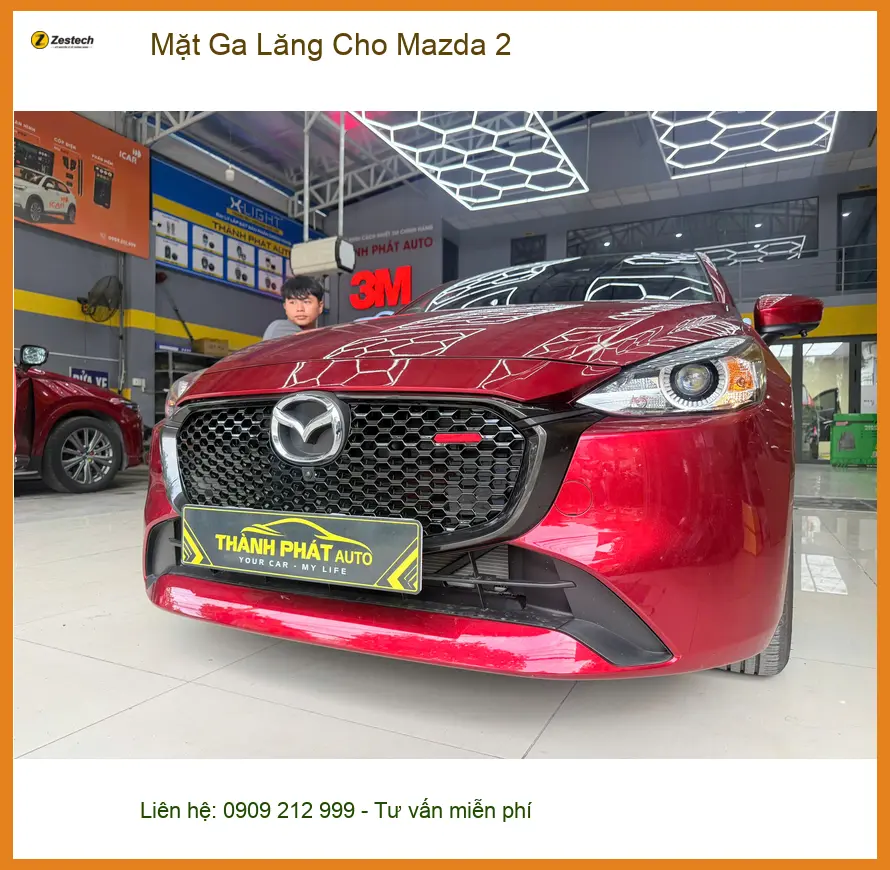 Anh Minh Khôi độ Mặt Ga Lăng cho Mazda 2 tại Quận 9 để xe trông thể thao hơn ảnh thực tế 2