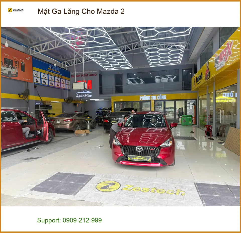 Anh Minh Khôi độ Mặt Ga Lăng cho Mazda 2 tại Quận 9 để xe trông thể thao hơn ảnh thực tế 3