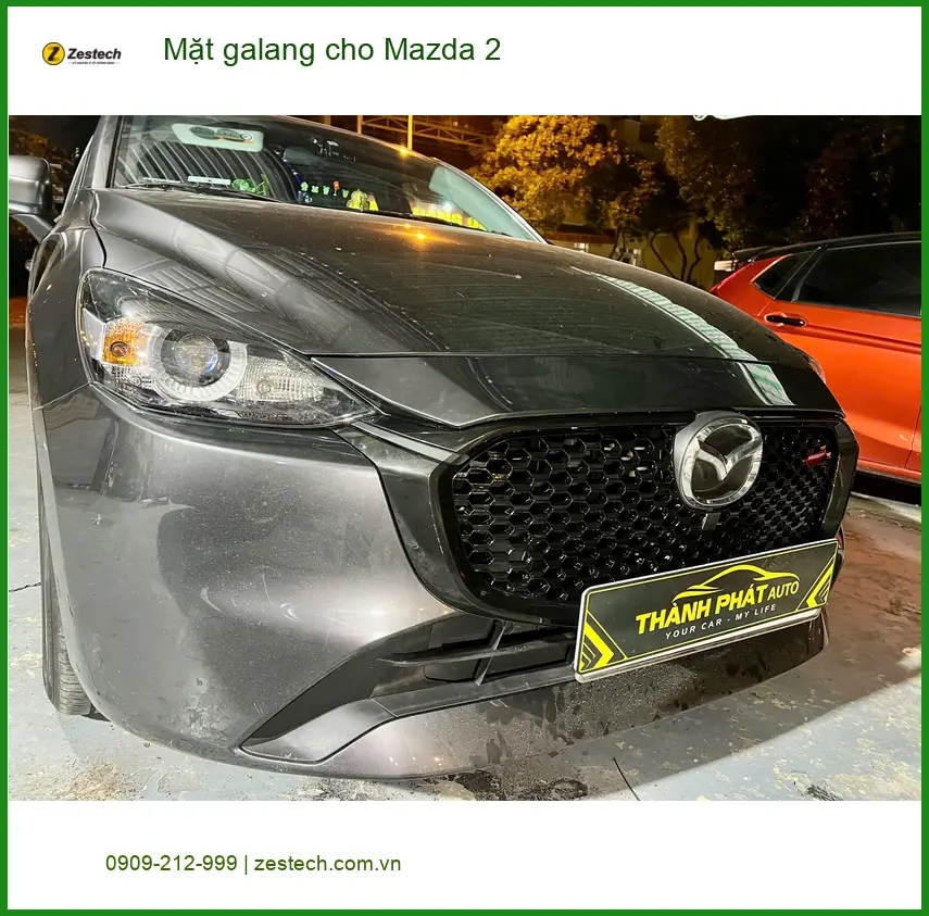Anh Khải độ mặt galang cho Mazda 2 tại Thủ Đức để xe nhìn ngầu hơn