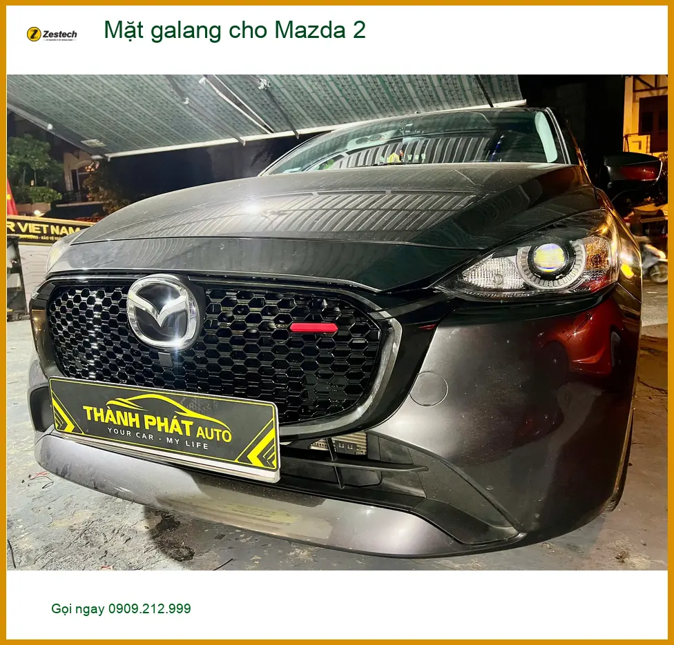 Anh Khải độ mặt galang cho Mazda 2 tại Thủ Đức để xe nhìn ngầu hơn ảnh thực tế 4