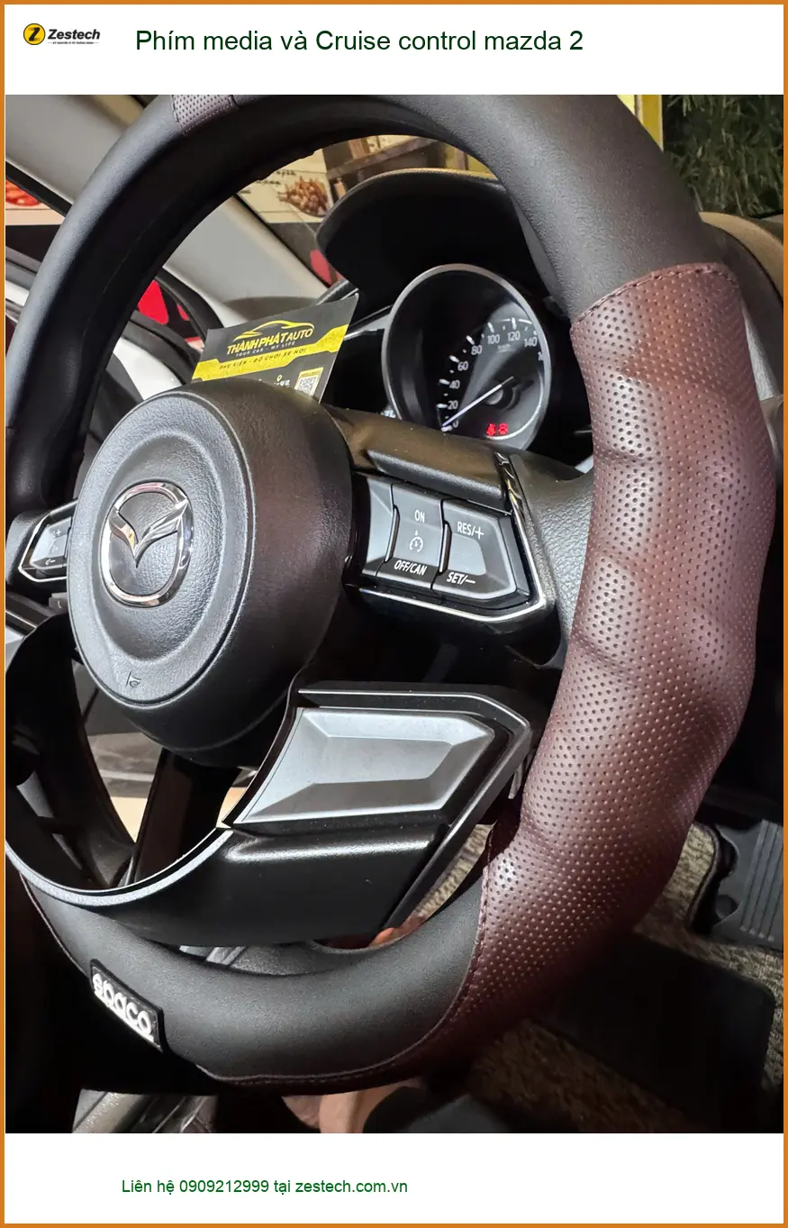 Anh Thắng lắp phím media và Cruise control Mazda 2 tại Quận 1 ảnh thực tế 4