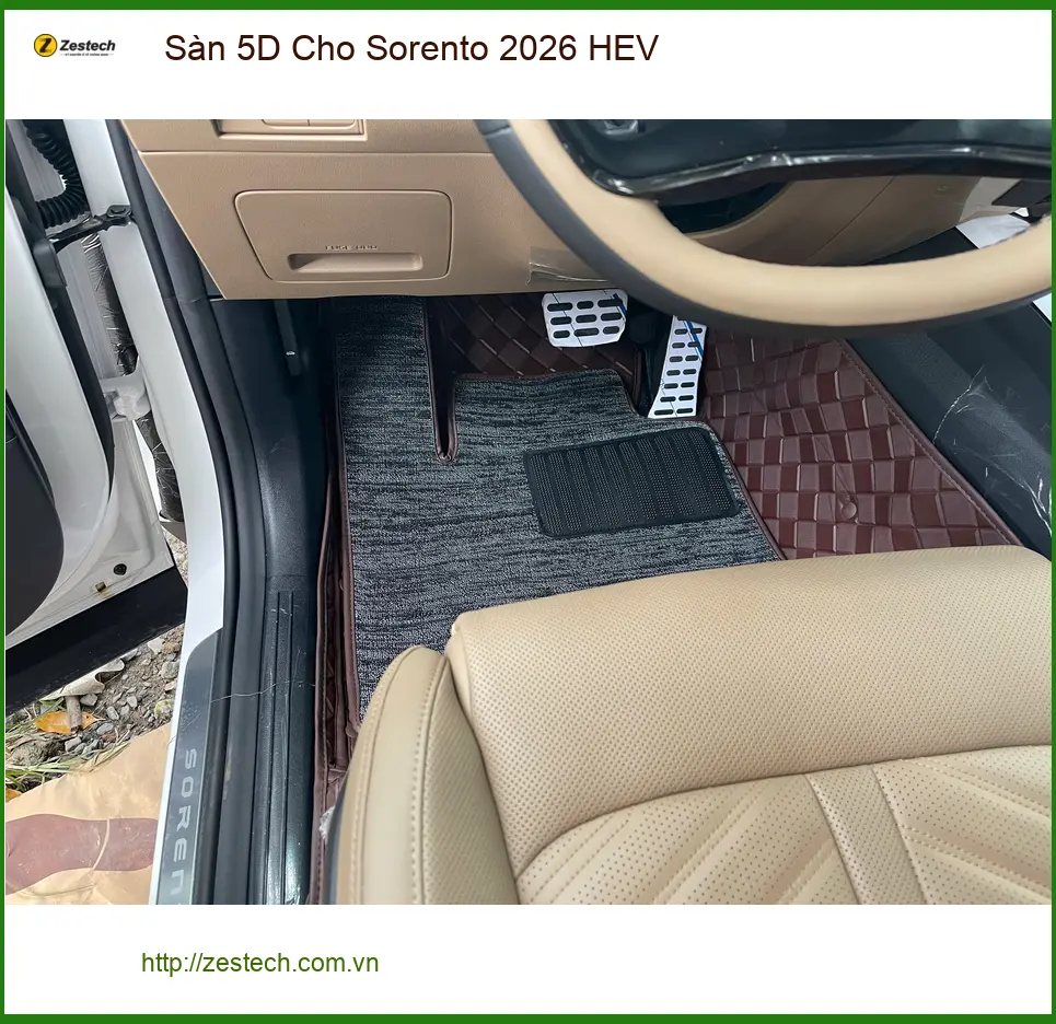 Anh Quang lắp Sàn 5D cho Sorento 2026 HEV tại Quận 9 để nội thất luôn sạch đẹp