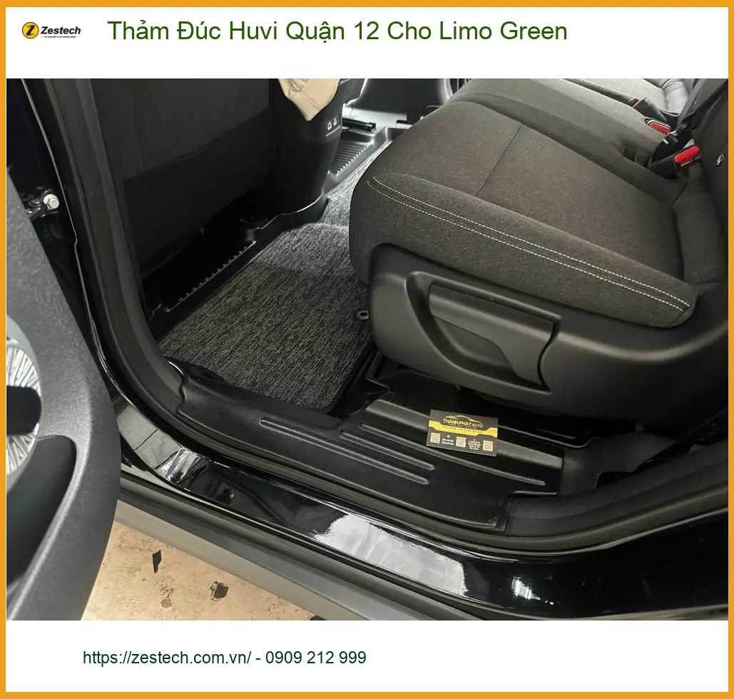 Ông Văn lắp Thảm Đúc Huvi cho Limo Green tại Quận 12 giữ xe bền đẹp ảnh thực tế 2